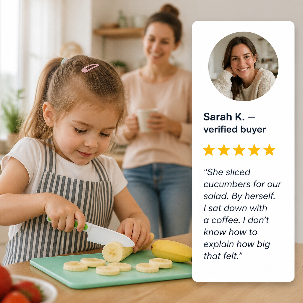 SkarletSharp Kids Kitchen Set | Ignite Your Child’s Pride with Safe, Real Slicing Success | elesira