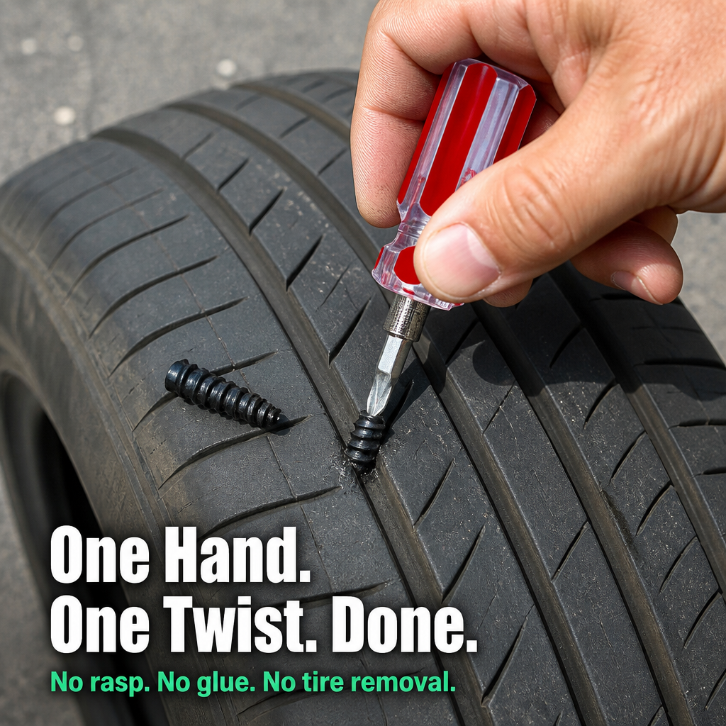 SlipMate | Insert Any Flat in 60 Seconds Without Taking Off the Tire | elesira