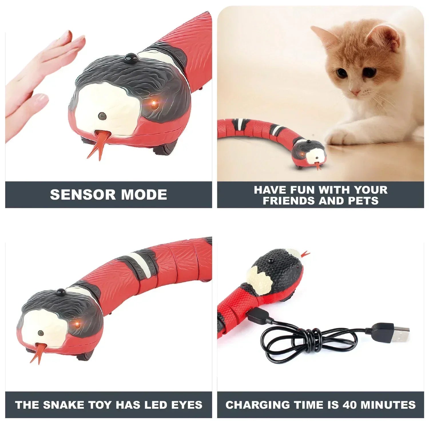 Gioco intelligente per gatti - Design a forma di serpente con sconto del 50% [Ultimo giorno di promozione] | elesira
