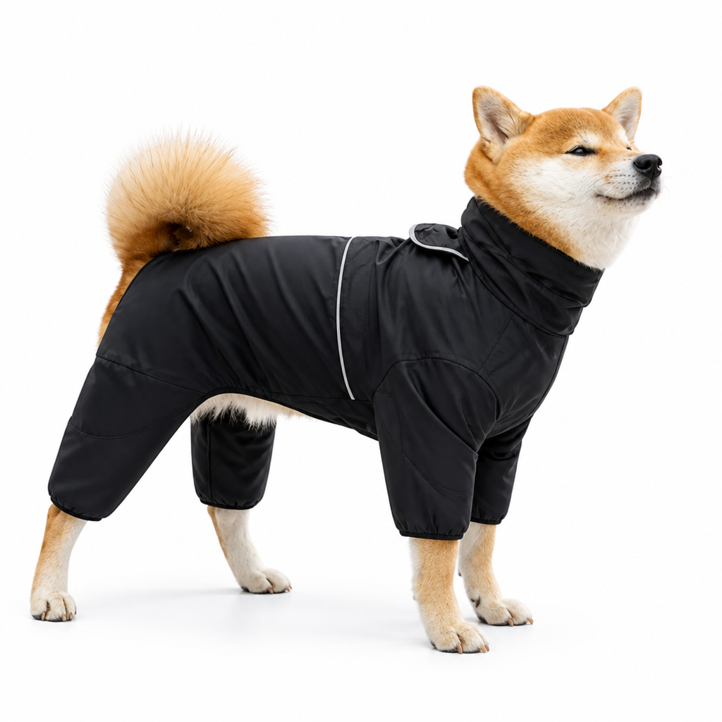 Waterproof Four-Leg Full-Coverage Dog Raincoat (Adjustable Straps) | elesira