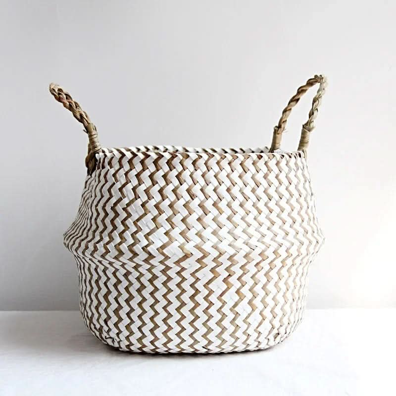 Panier de rangement en osier - Organiseur de style bohème | elesira