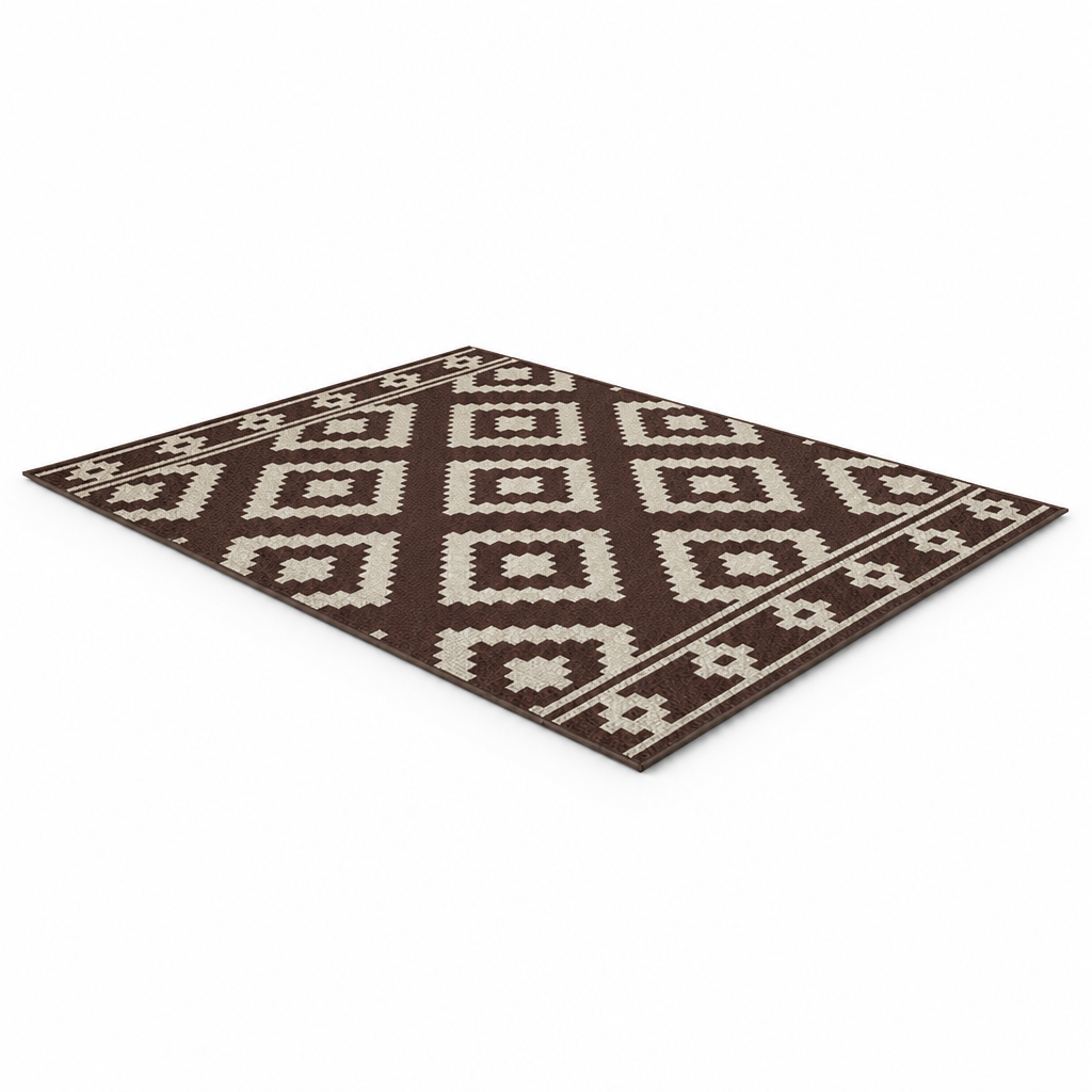 Weatherproof UV-Resistant Geometric Outdoor Rug | elesira