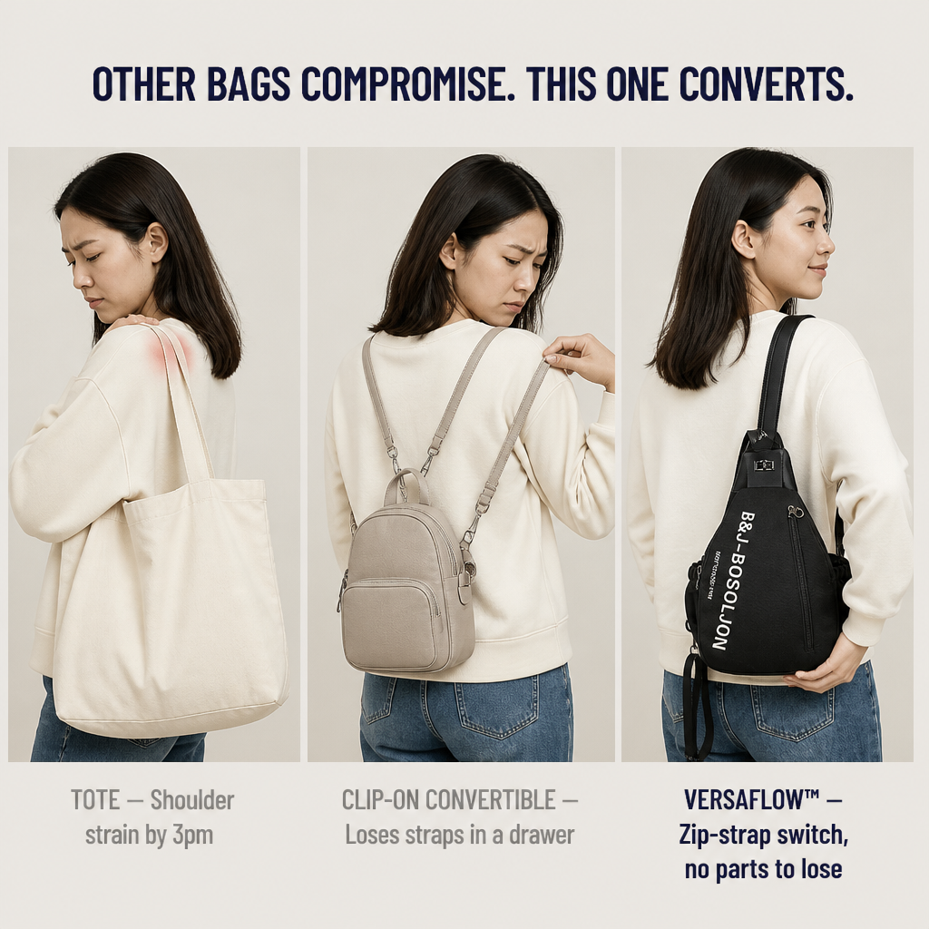 VersaFlow | Shift From Backpack to Sling in Just 3 Seconds | elesira
