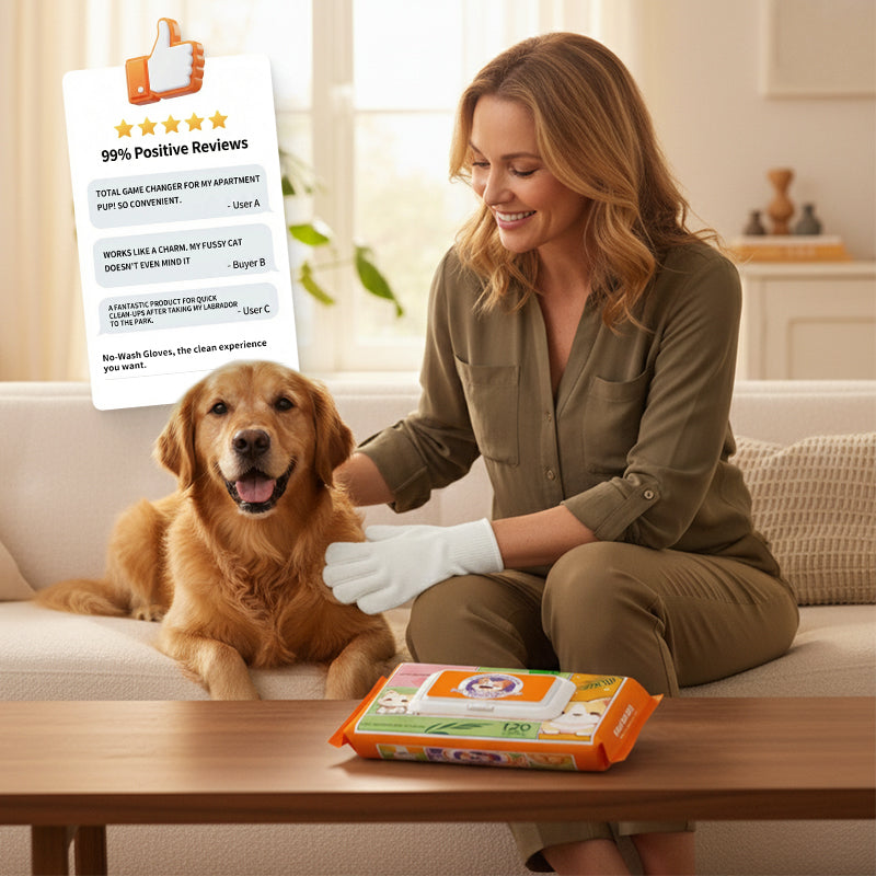 Waterless Antibacterial Gloves for Animal Care | elesira