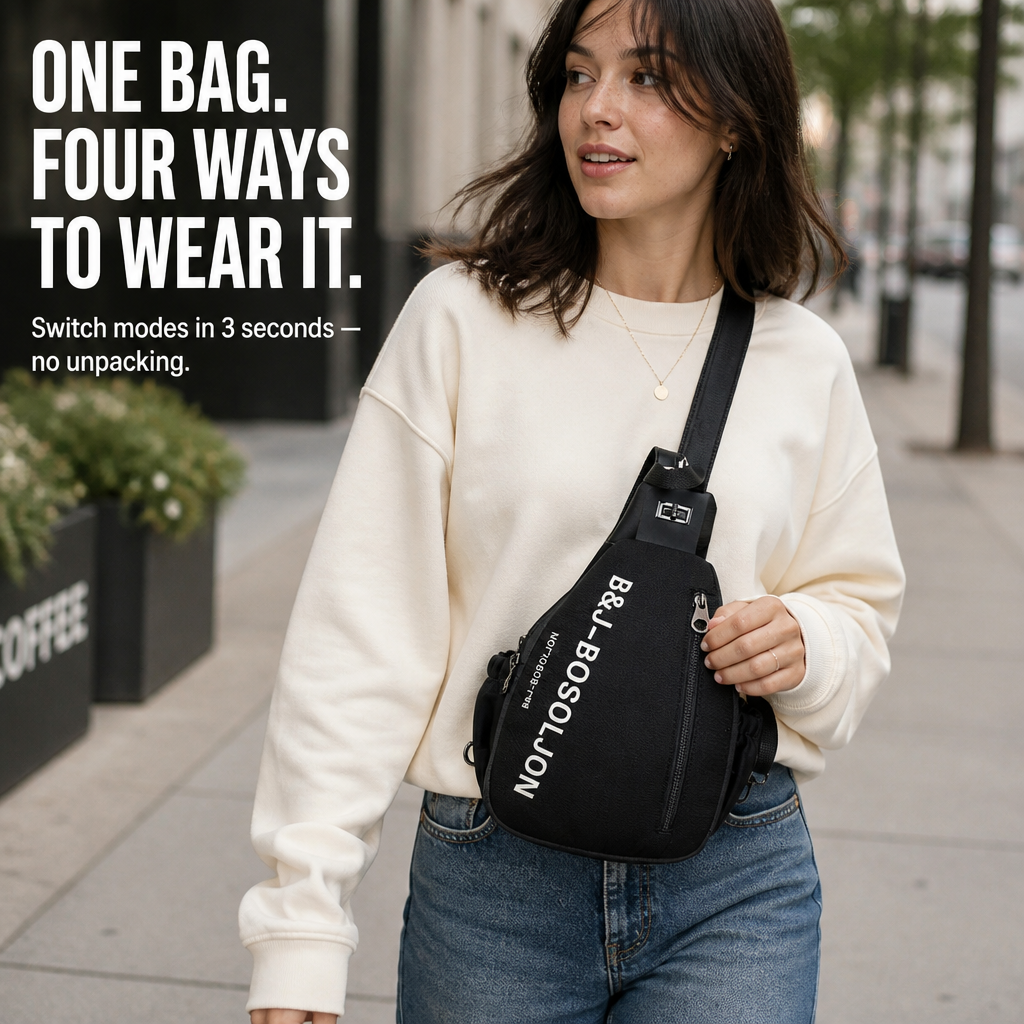 VersaFlow | Shift From Backpack to Sling in Just 3 Seconds | elesira