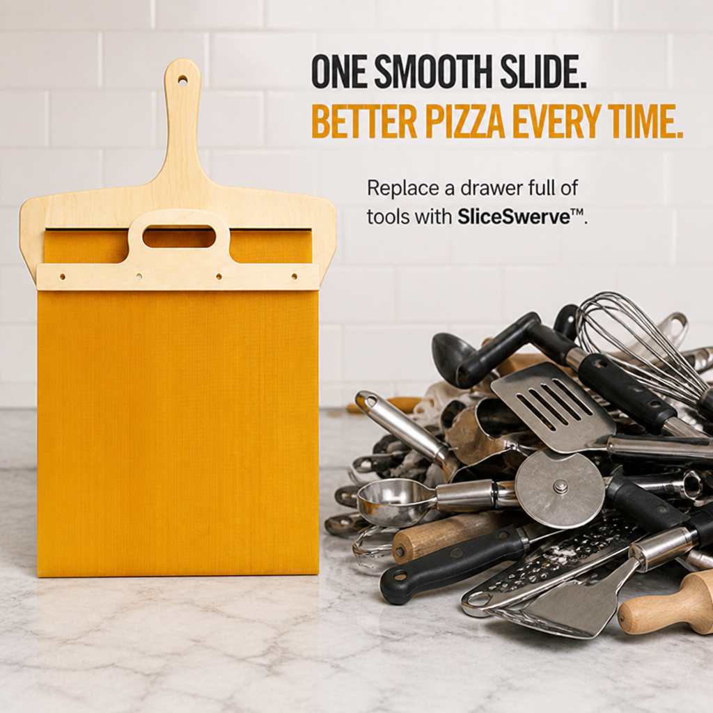 SliceSwerve | Faites glisser votre pizza comme un pro, avec une pâte croustillante et des garnitures parfaitement réparties à chaque fois | elesira