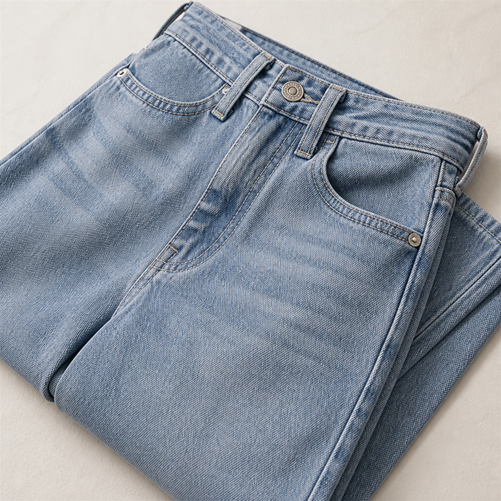 Vérova – Vintage jeans med høyt liv og vide ben, uten glippe i midjen | elesira