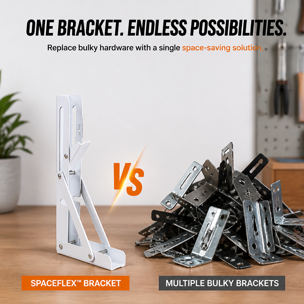 SpaceFlex | קפלו את המדפים ואחסנו אותם כדי להחזיר לעצמכם כל סנטימטר של שטח רצפה | elesira