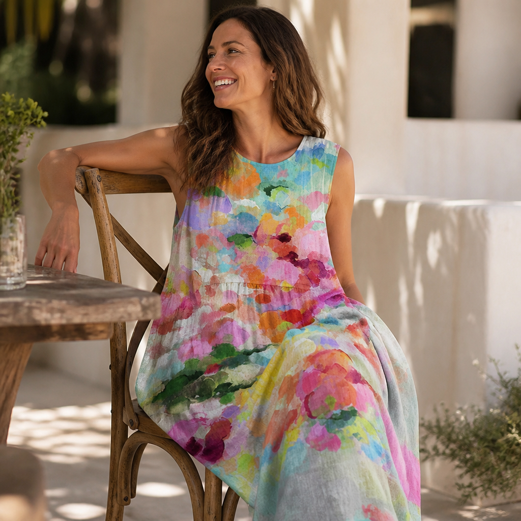 VivaLuna Color Splash Dress | Tænd din selvtillid med hvert farverigt åndedrag | elesira