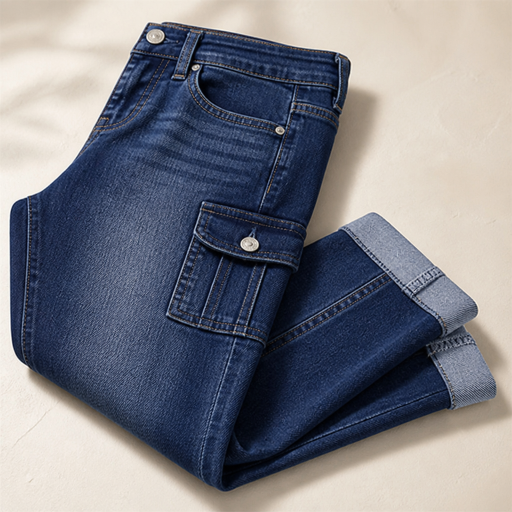 VitalDenim capribukser i slim fit med stretch | Omfavn hver kurve med uovertruffen komfort | elesira
