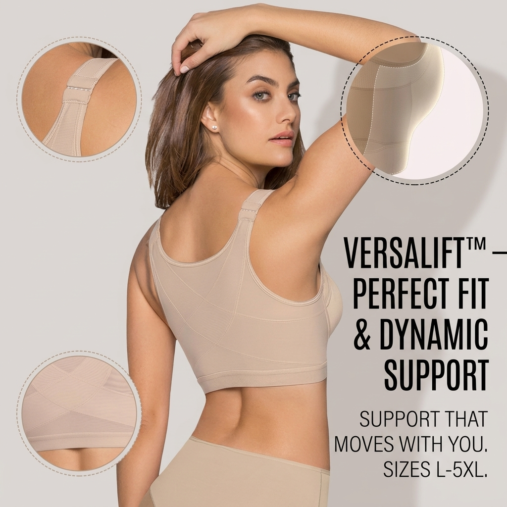 VersaLift justerbar komfort-BH | Opplev endelig støtte som følger alle bevegelsene dine | elesira