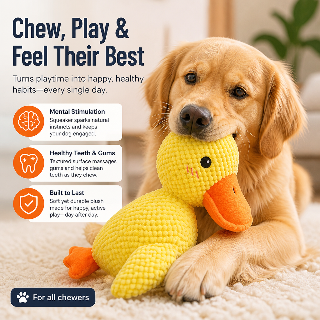 SnuggleBump Duck - Ignites Playful Joy and Soothes with Every Chew | elesira