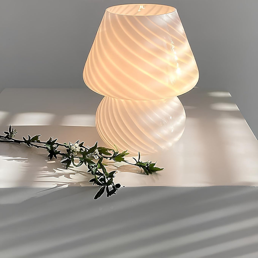 Hand-Blown Glass Art Lamp – Elegant Ambient Lighting for Home Décor | elesira