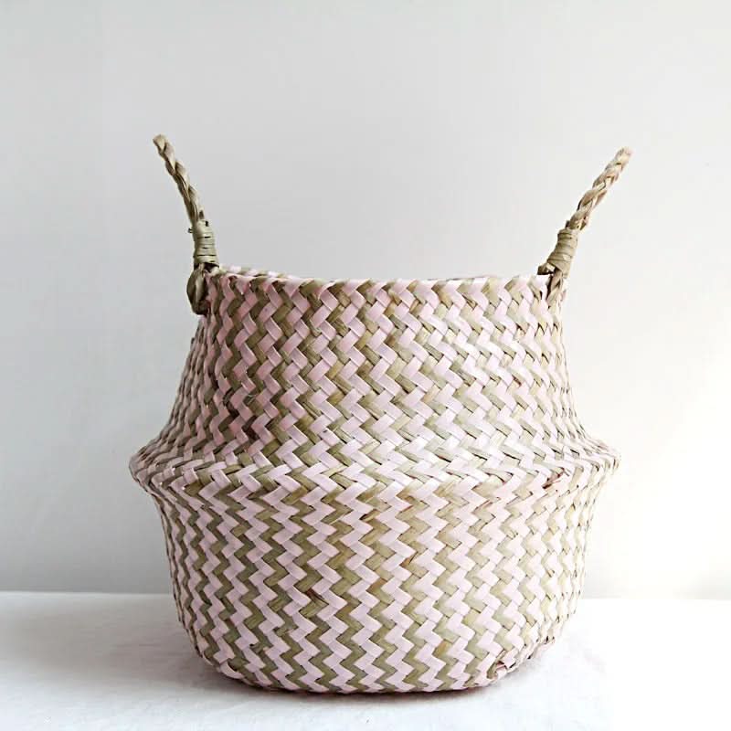 Panier de rangement en osier - Organiseur de style bohème | elesira