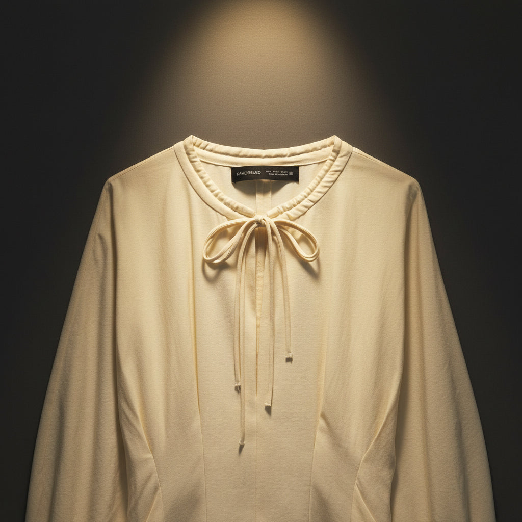 Robe Plissée Cintrée Col Rond