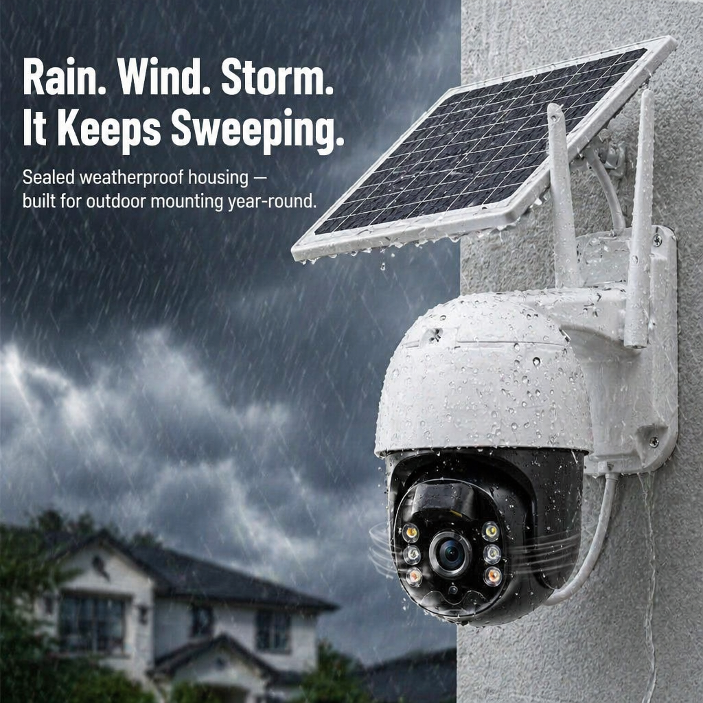SolarSentry Wireless Outdoor Camera | Monitor Every Blind Spot Around the Clock, No Cables, No Fees | elesira