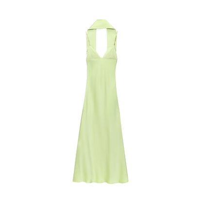 Robe Casual Effet Satin Soyeux