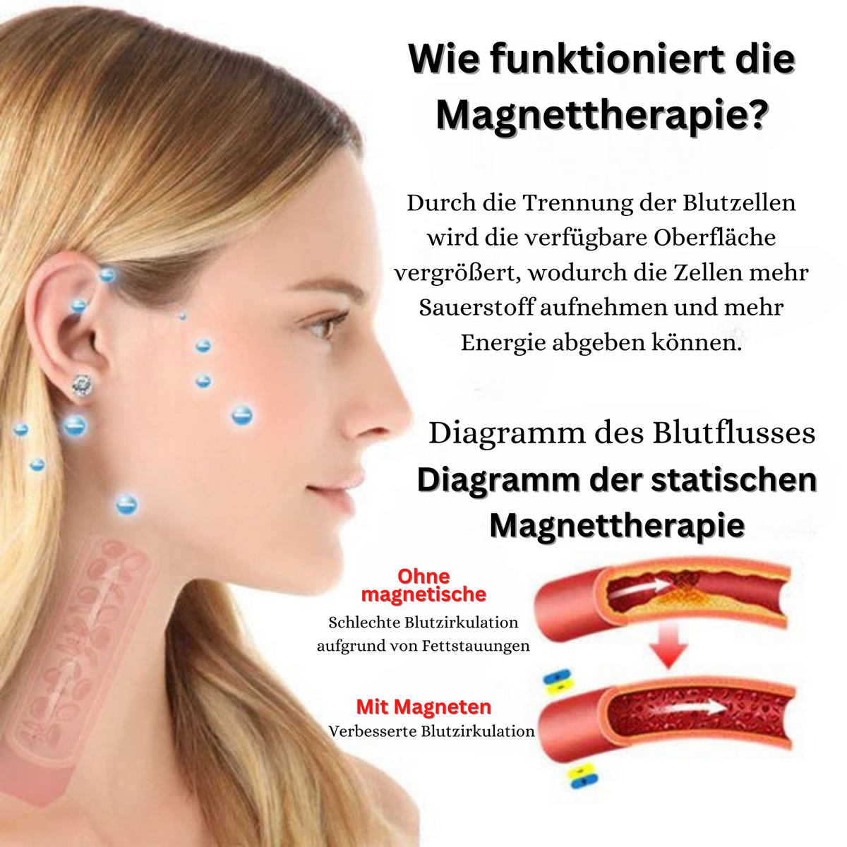 Boucles d’oreilles de thérapie magnétique VitaMagna | Estompez les poches et réveillez-vous chaque jour pleine d’énergie | elesira