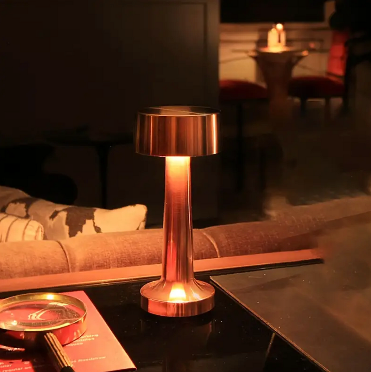 Wireless Dimmable LED Rechargeable Table Lamp ModernArt – Contemporary Touch Control - Living Room - Reading Lamp - Bedside Lamp | elesira