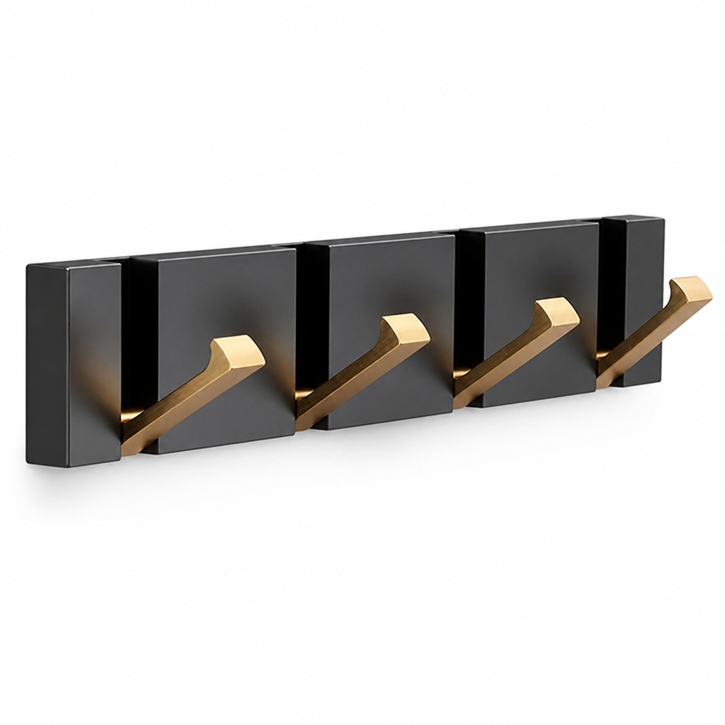Space-Saving Foldable Aerospace Aluminum Wall Hook (2–6 Hooks) | elesira