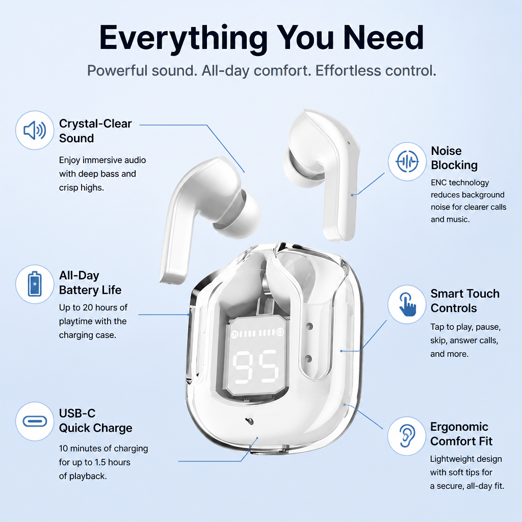 VystaTune | Lose Yourself in Crystal-Clear Sound and Unmatched Comfort All Day Long | elesira
