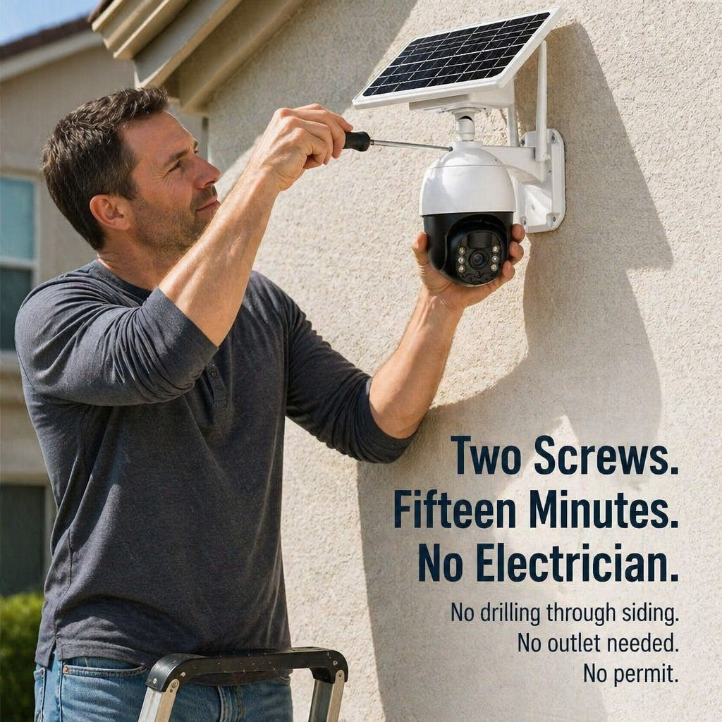 SolarSentry Wireless Outdoor Camera | Monitor Every Blind Spot Around the Clock, No Cables, No Fees | elesira