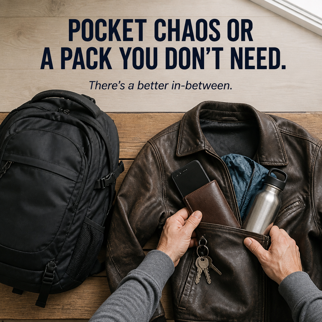 SmartPack | Hold Your Phone, Wallet & Water Bottle Minus the Backpack Bulk | elesira