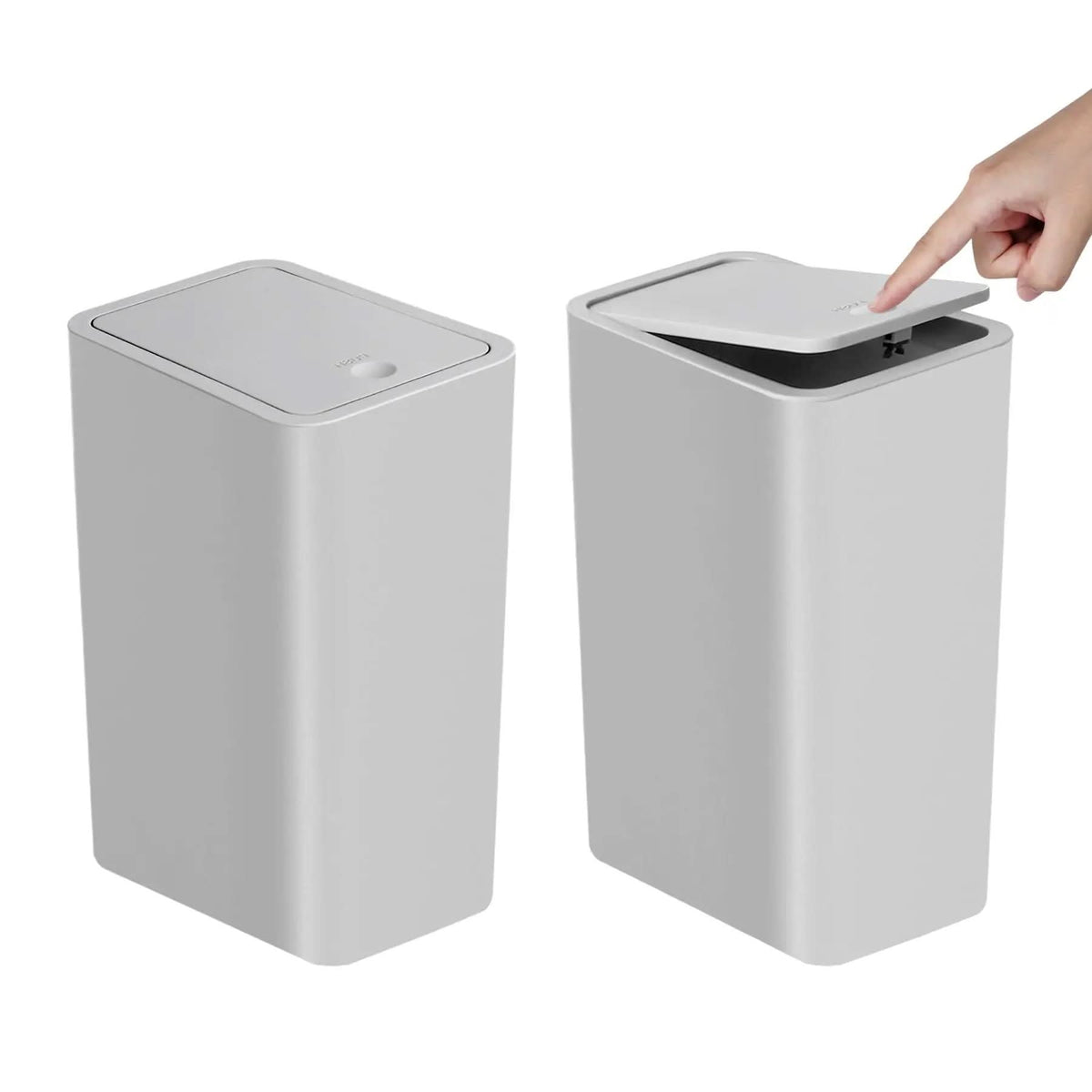 Slim 10L Trash Can with Press Top Lid | elesira