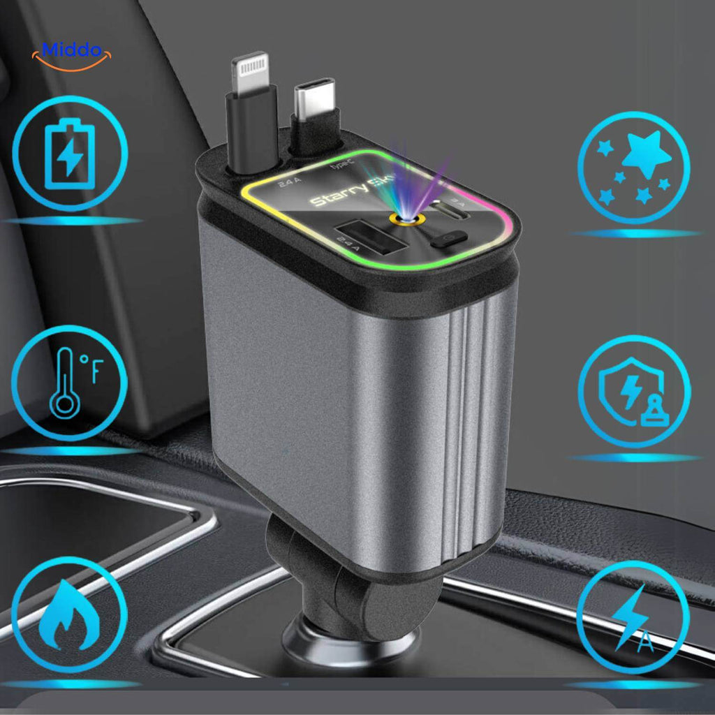 VoltAura | Power Up Four Devices Quickly & Illuminate Your Night Journey Sky | elesira