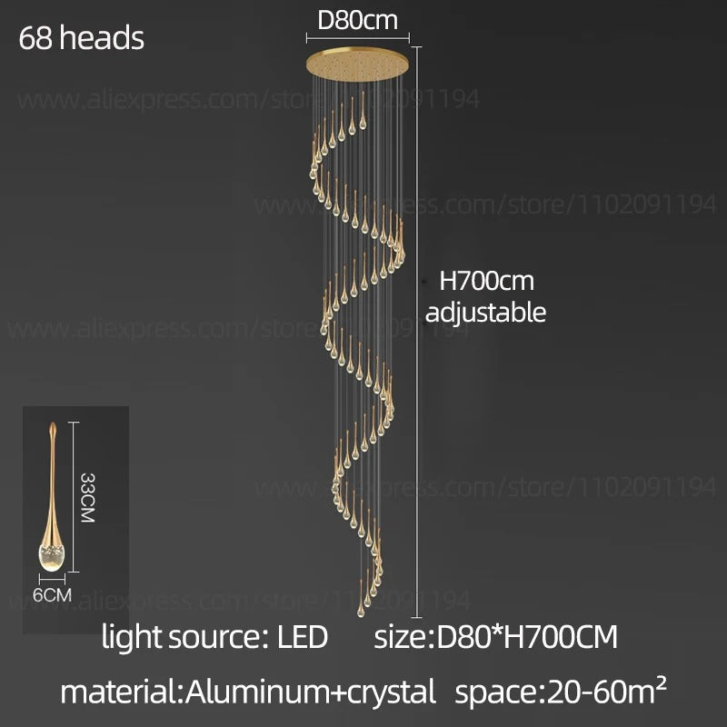 Golden Teardrop Lighting Fixture | elesira