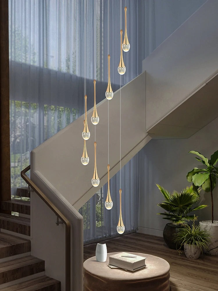 Golden Teardrop Lighting Fixture | elesira