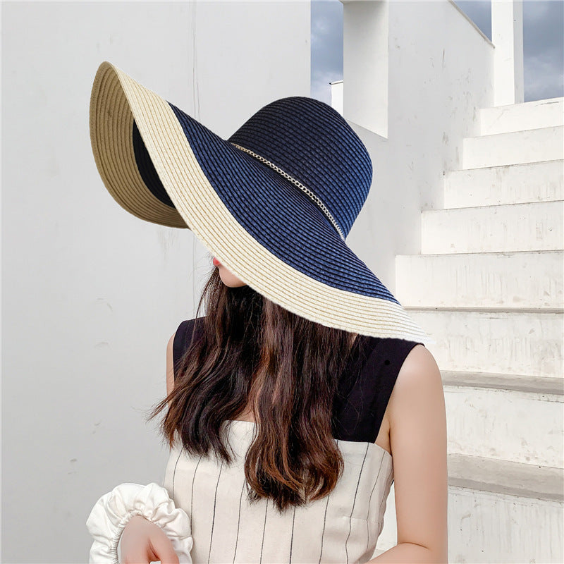 Wide Brim Straw Hat – Stylish Design with UV Protection | elesira
