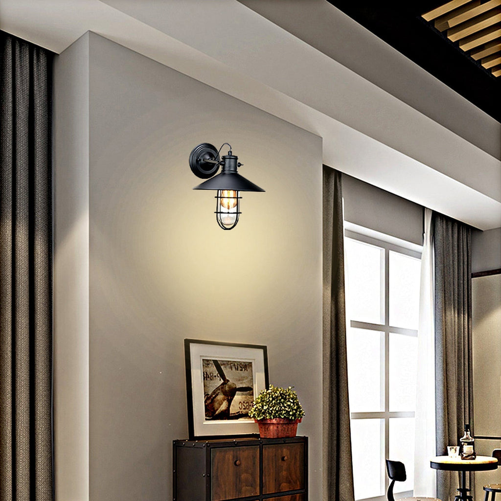 Black Modern Wall Sconce Light | elesira