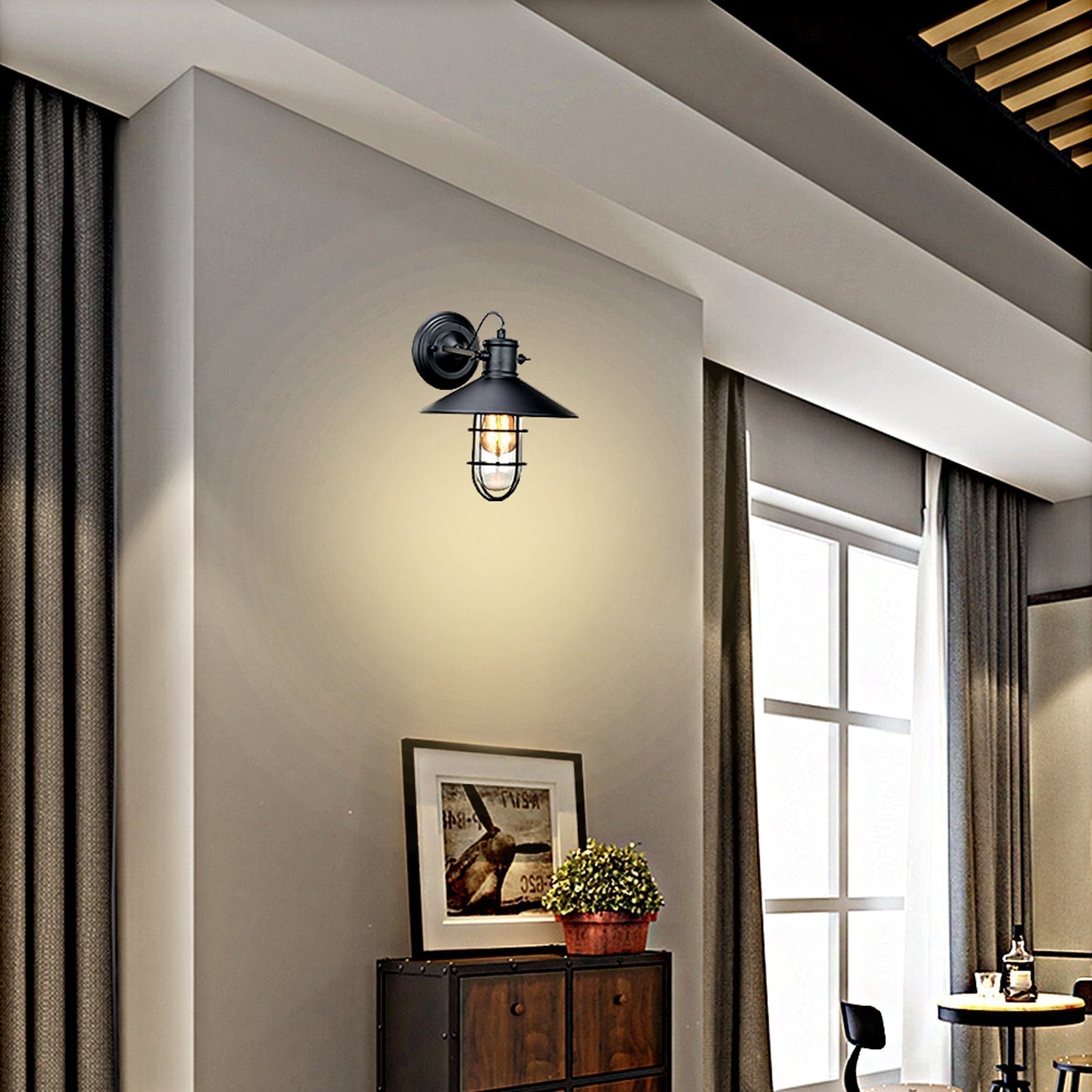 Black Modern Wall Sconce Light | elesira