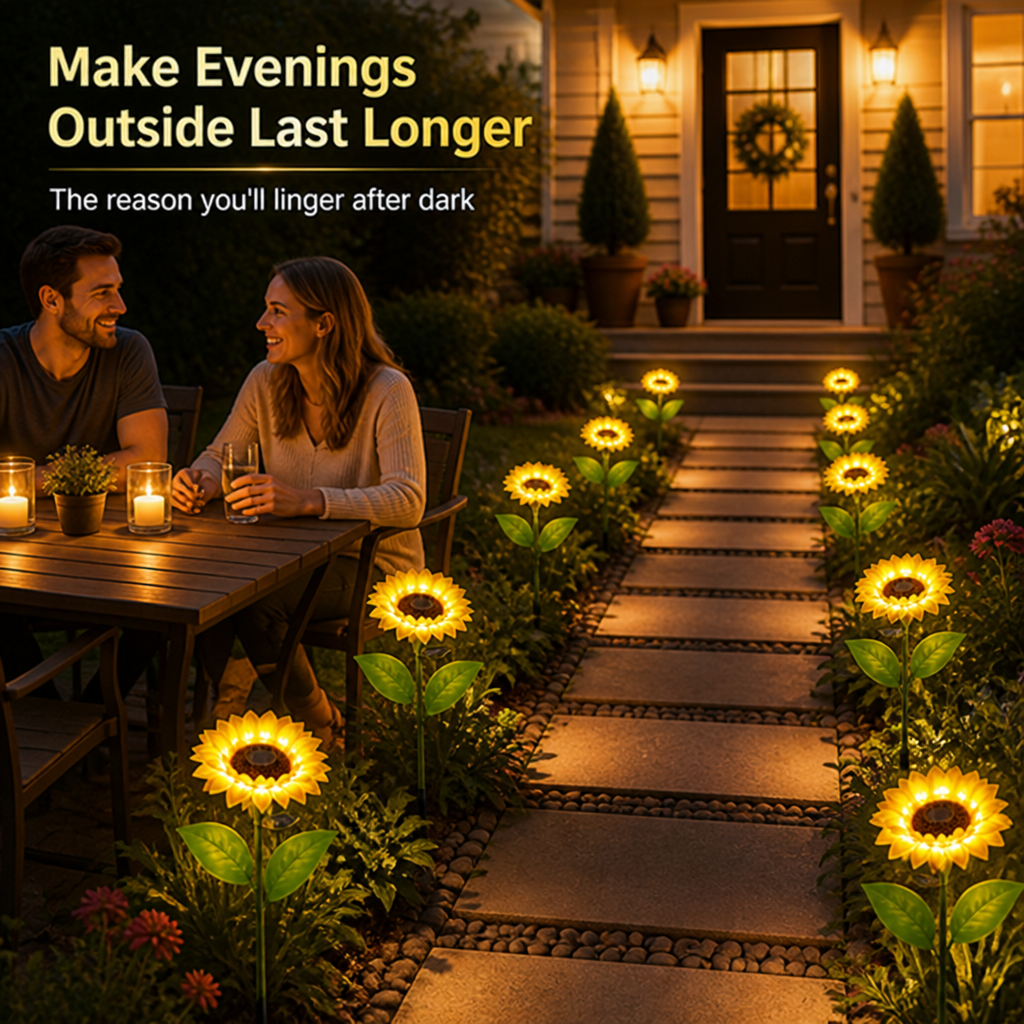 SoloraBloom | Transformez votre jardin en un havre féerique baigné d’une douce lumière chaque soir | elesira