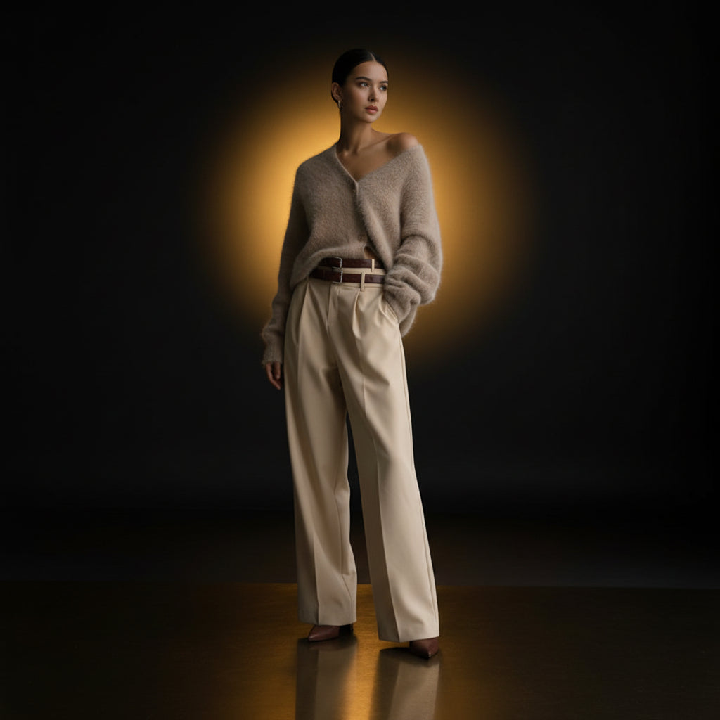 Pull en Maille Boutonné Femme