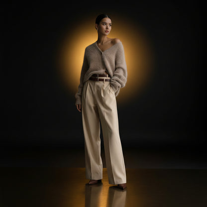 Pull en Maille Boutonné Femme