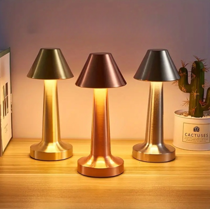 Trådløs, dæmpbar LED-batteribordlampe LuxLamp – Moderne berøringsbetjening - Stue - Læselampe - Sengebordslampe | elesira