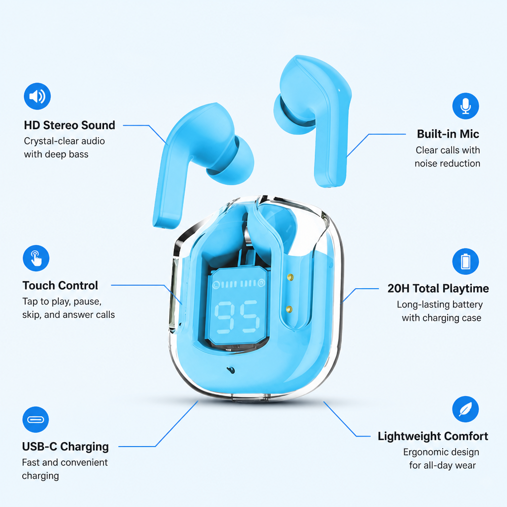 VystaTune | Lose Yourself in Crystal-Clear Sound and Unmatched Comfort All Day Long | elesira