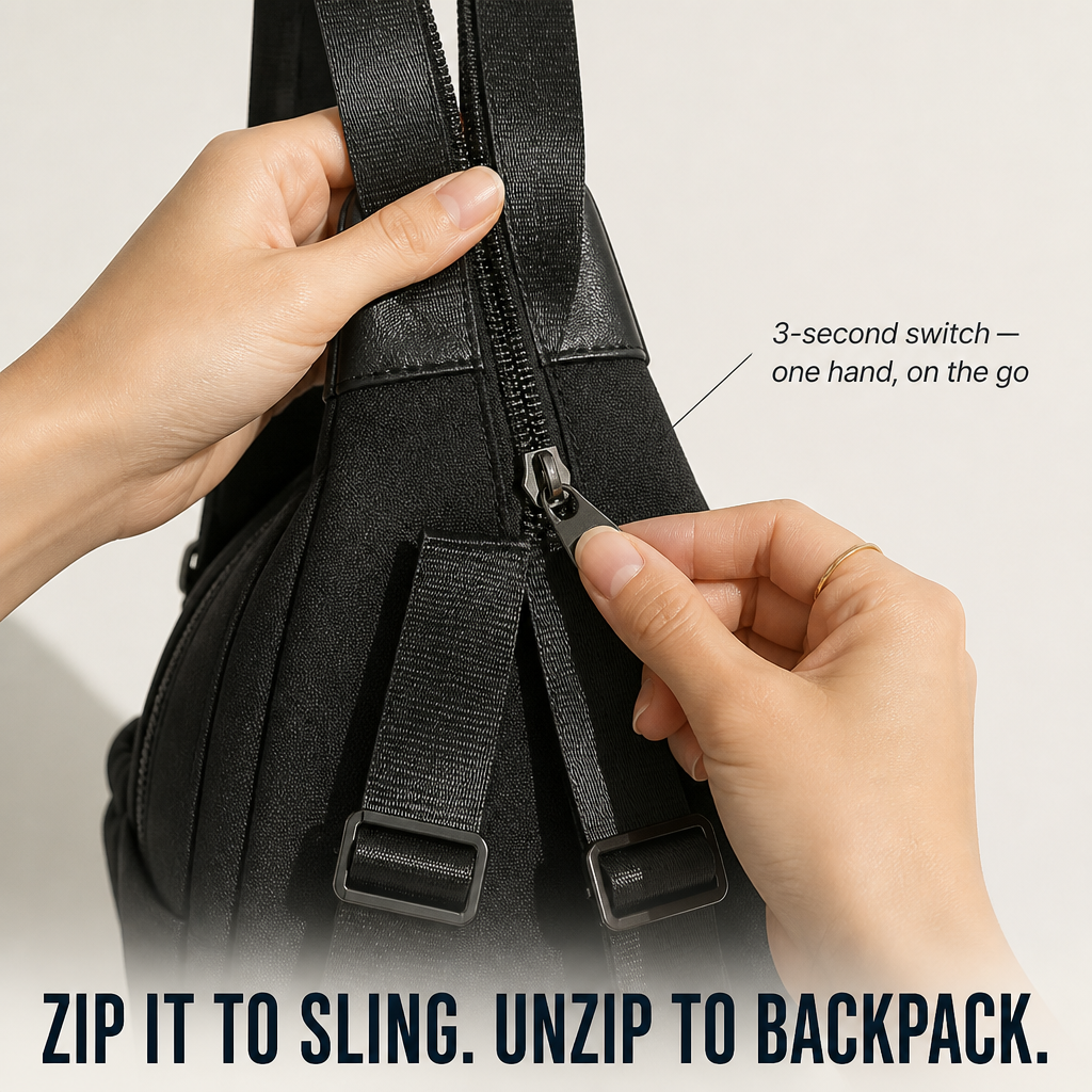 VersaFlow | Shift From Backpack to Sling in Just 3 Seconds | elesira