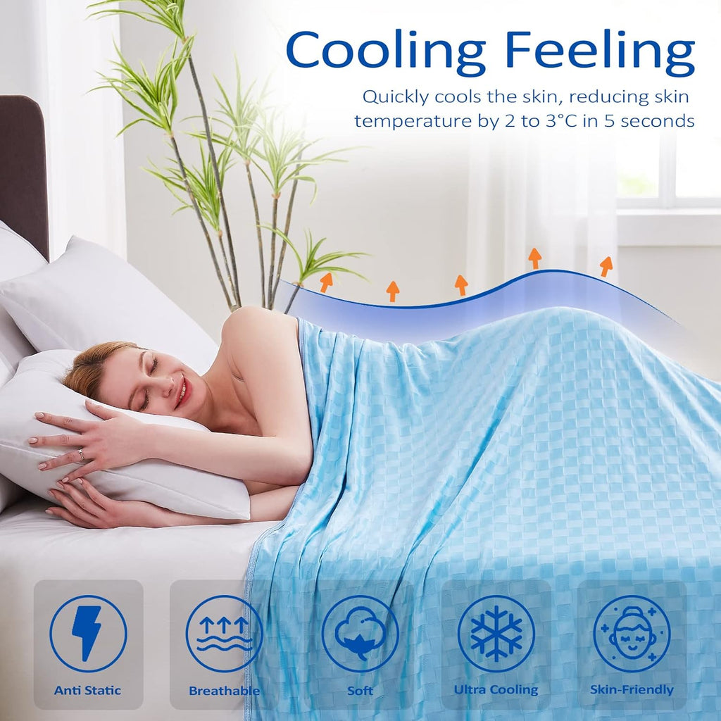 ChillEase Arc-Chill Cooling Blanket For Hot Sleepers, Soft And Breathable Comfort - Elesira