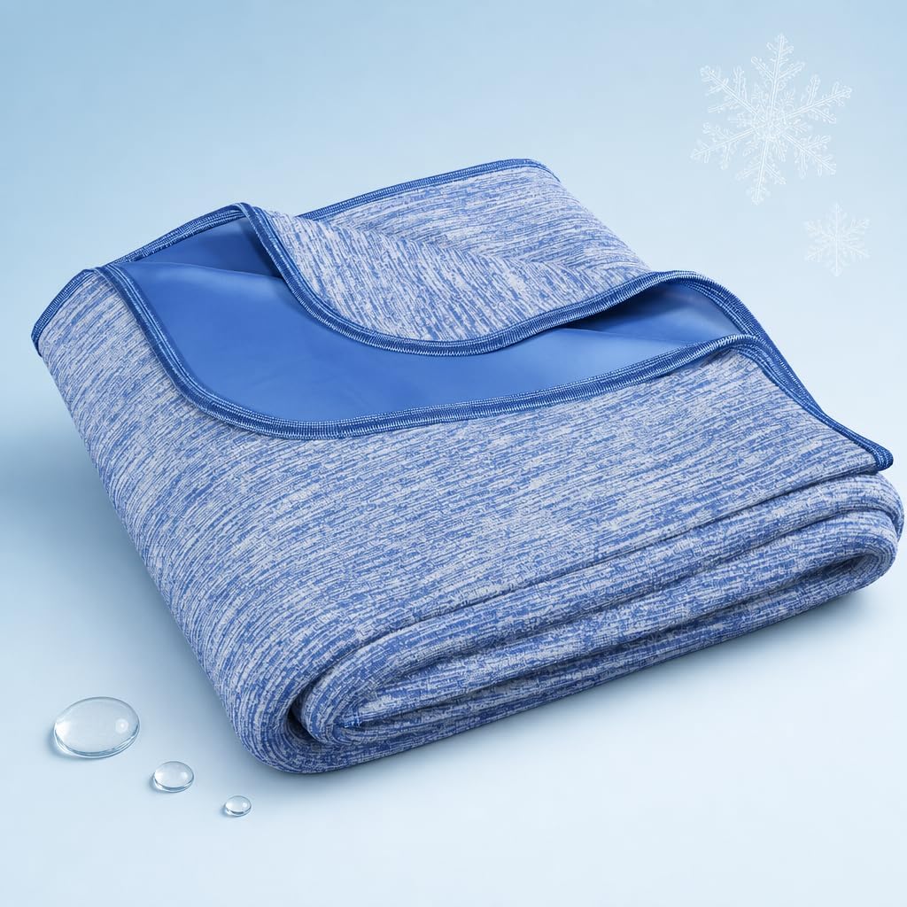 Cool Comfort Queen Cooling Blanket With Q Max Over 0.4 Fabric For Hot Sleepers - Elesira