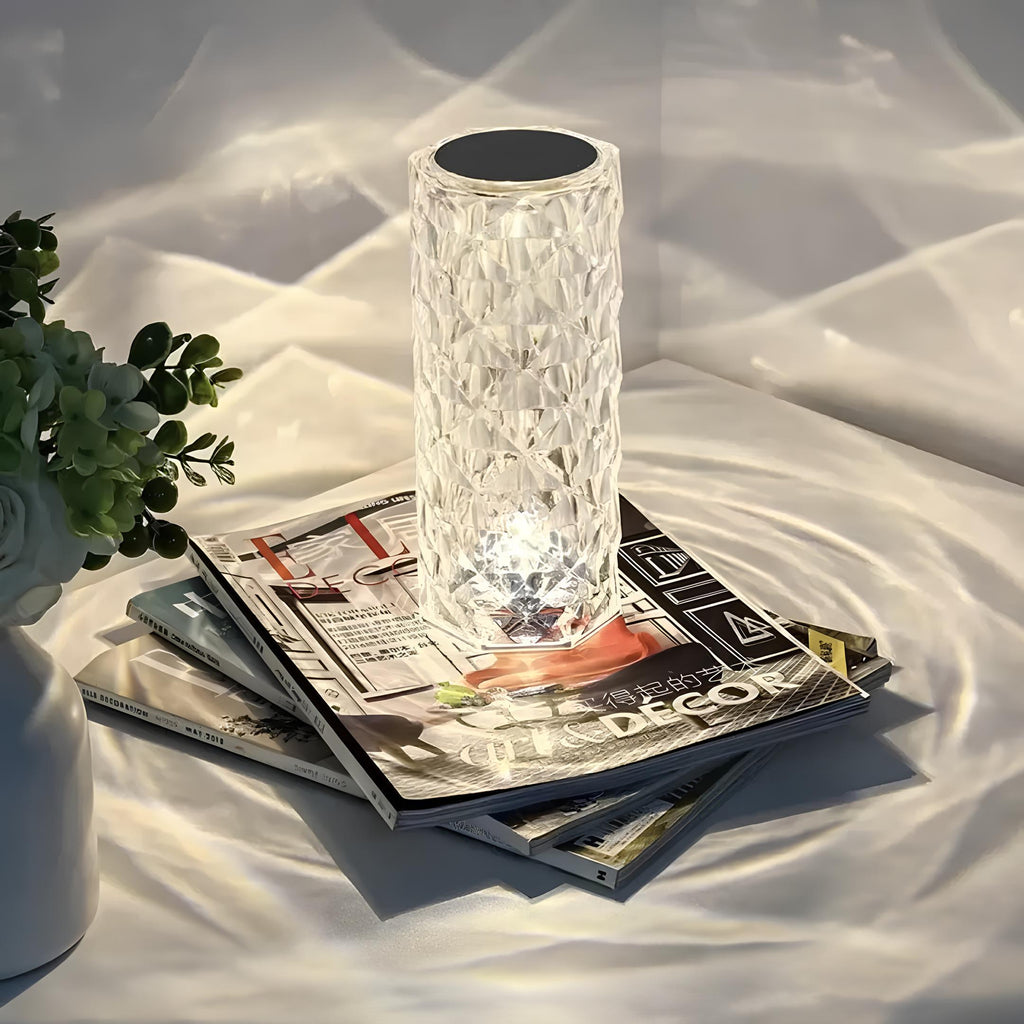 RadiantGlow-kristallen aanraaklamp – Dimbare ledverlichting met kleurwisseling | elesira