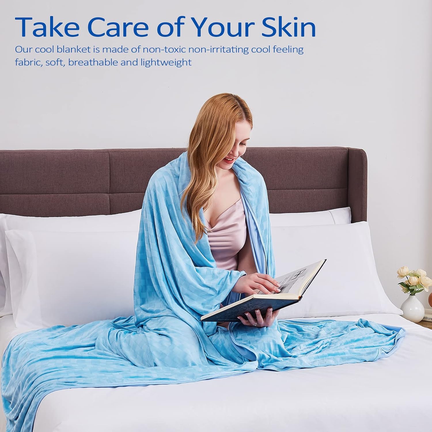ChillEase Arc-Chill Cooling Blanket For Hot Sleepers, Soft And Breathable Comfort - Elesira