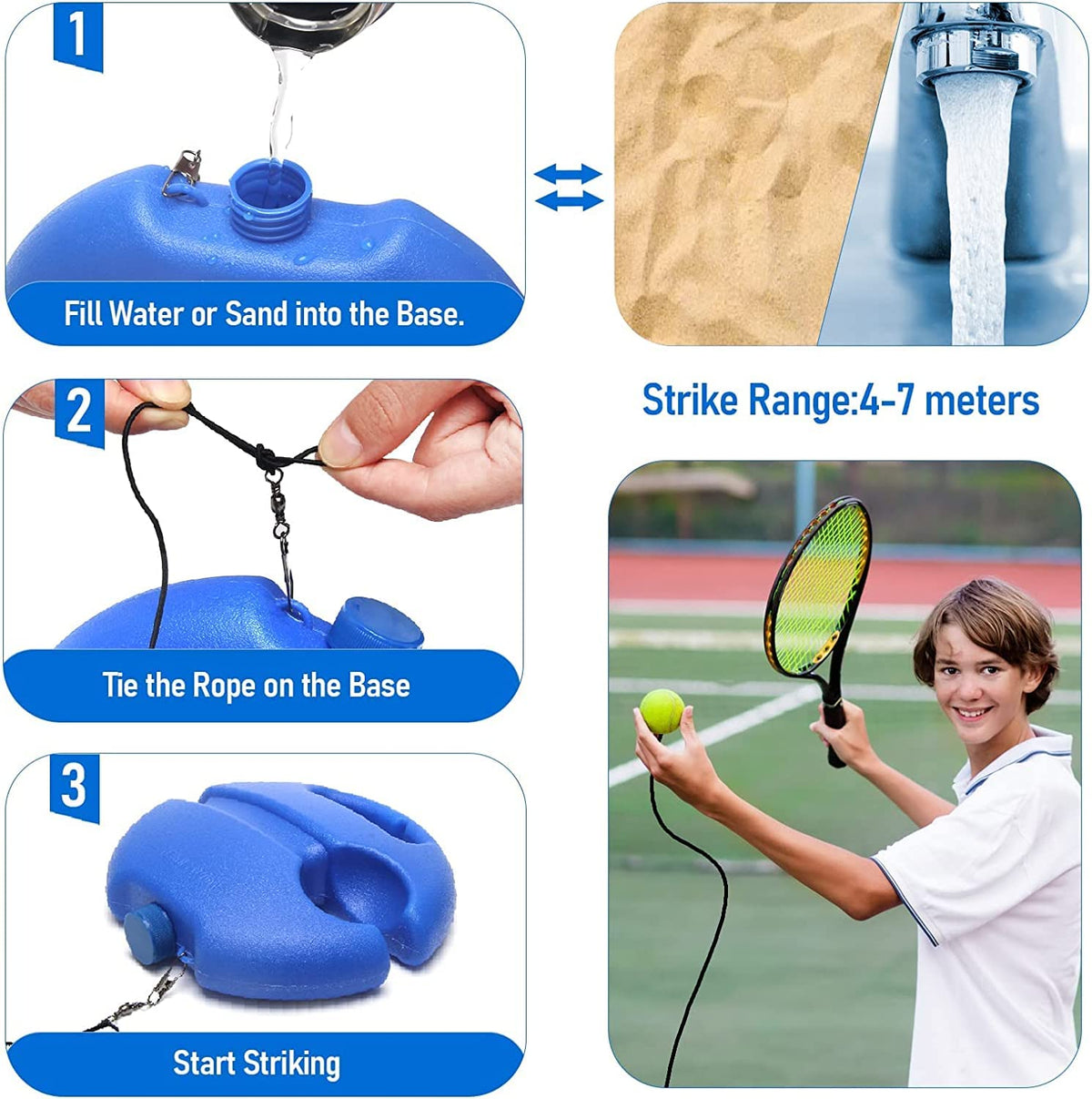 Solo Practice Rebound System for Tennis Training | elesira