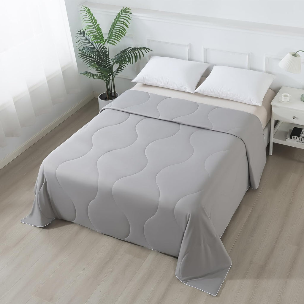 Cool Comfort Breathable Cooling Comforter For Hot Sleepers, Lightweight Summer Cover - Elesira