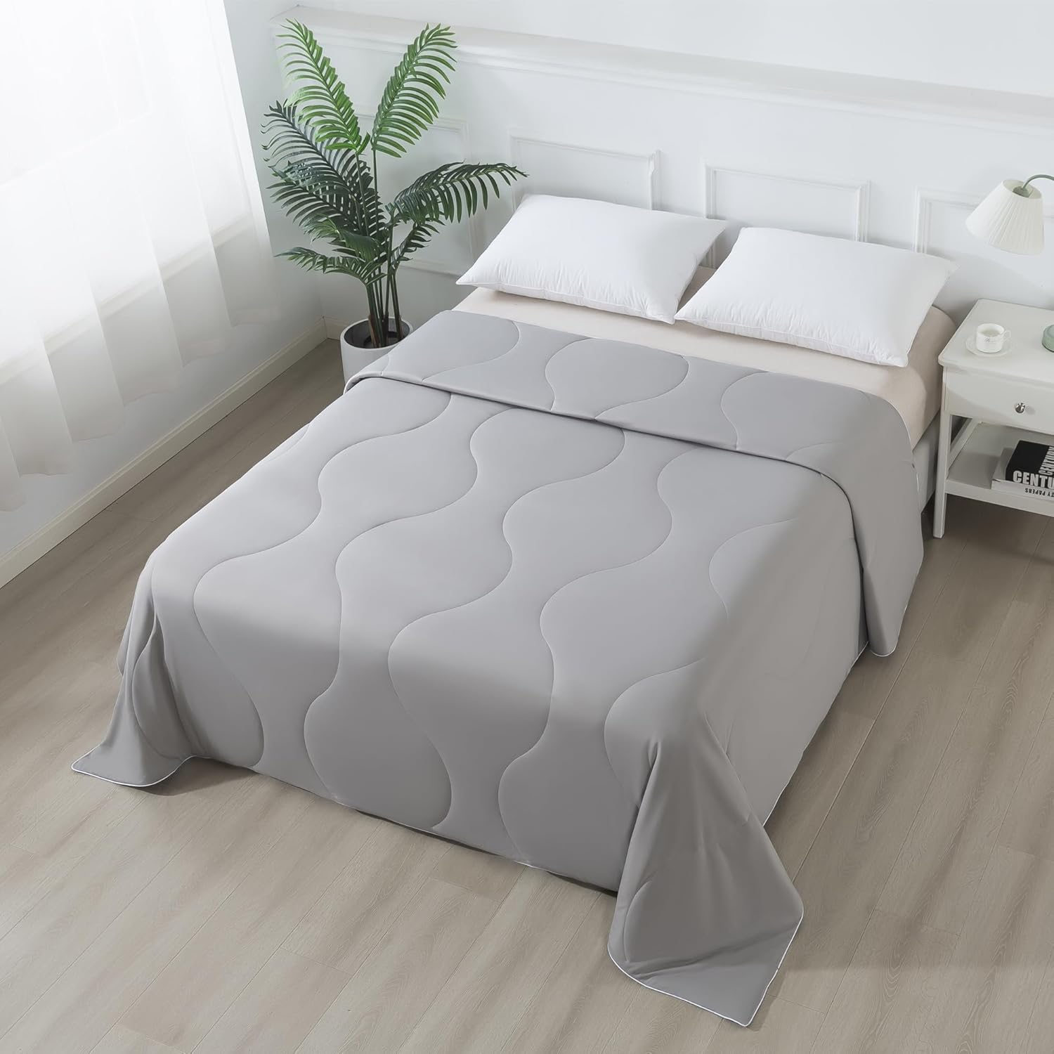Cool Comfort Breathable Cooling Comforter For Hot Sleepers, Lightweight Summer Cover - Elesira