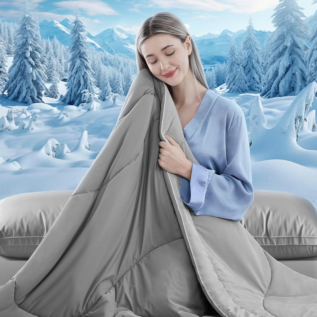 Cooling Comforter Double-Sided Ice Fabric For Hot Sleepers - Elesira