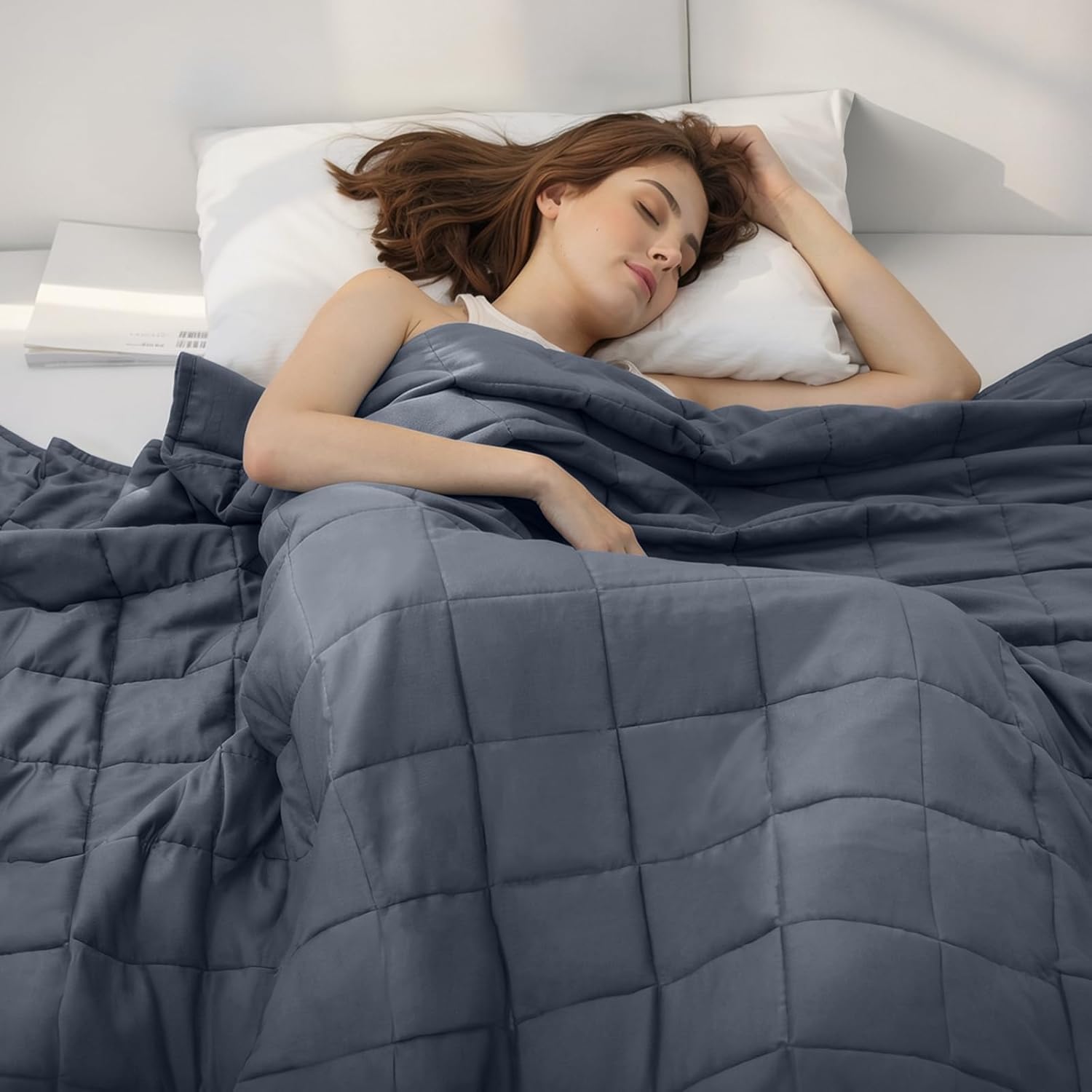 Cozy Comfort Weighted Blanket For Adults With Cooling Fabric, All Season Breathable Comfort - Elesira