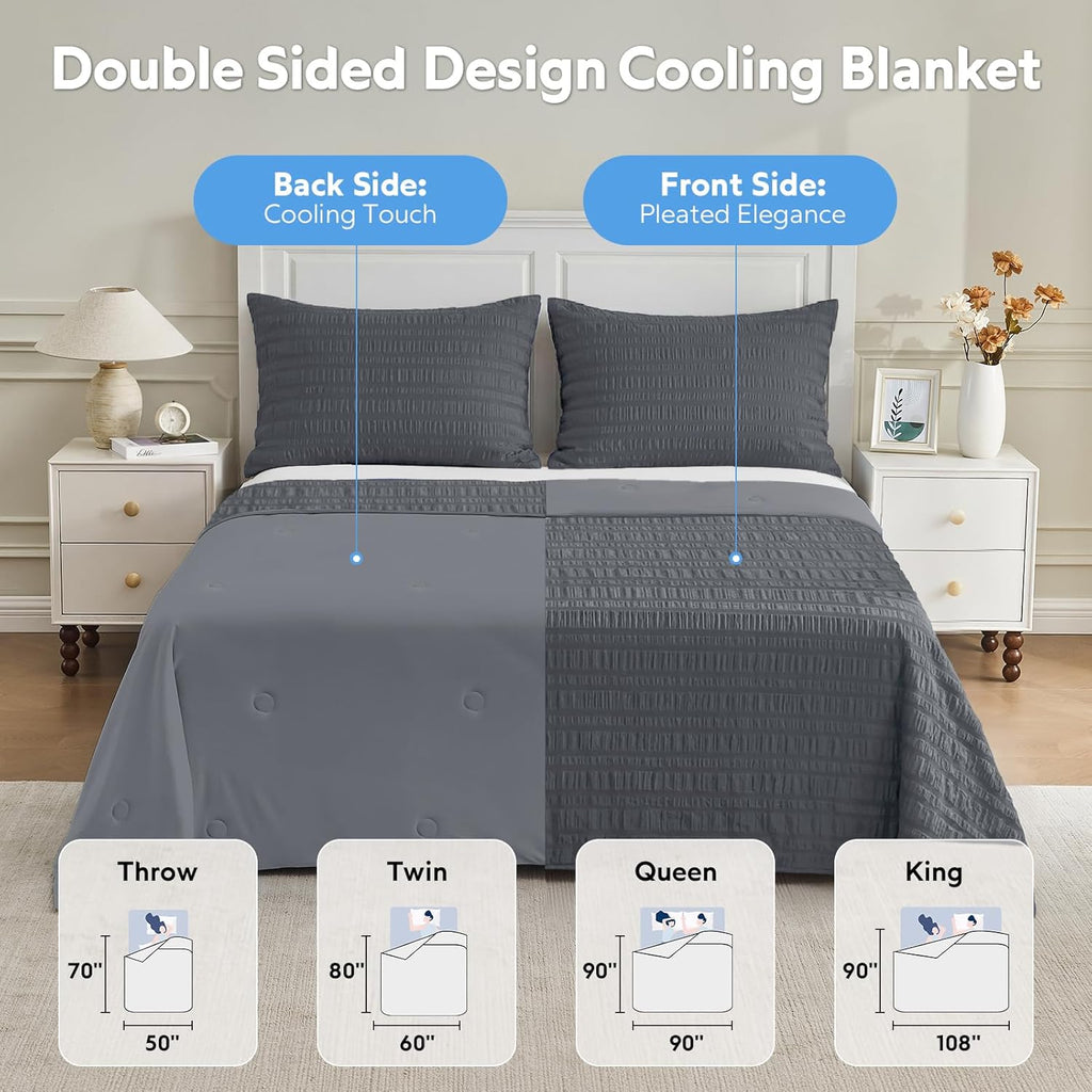 Cozy Comfort Cooling Blanket With Double Sided Design For Hot Sleepers - Elesira